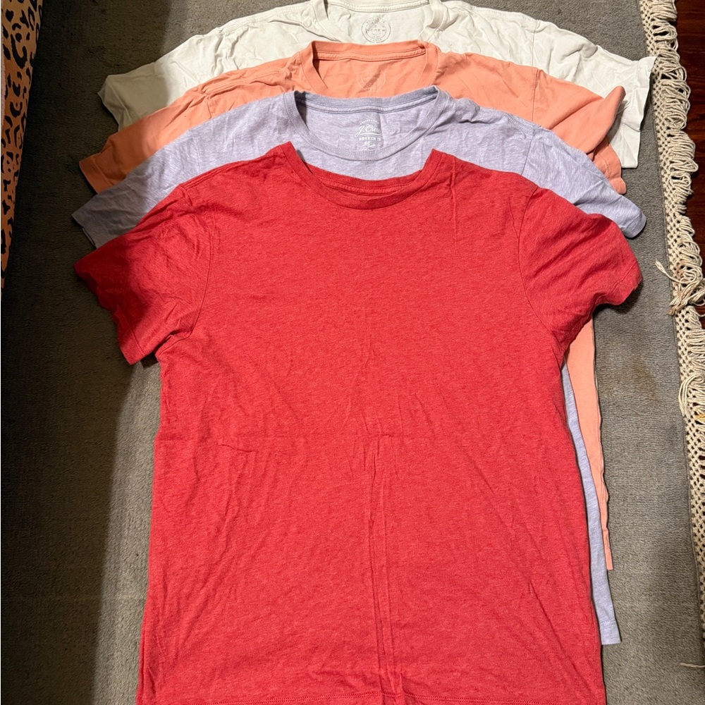 J.Crew Men’s T-Shirt Bundle Lot 6 Size Large 100% Cotton Casual Tees - Picture 7 of 9